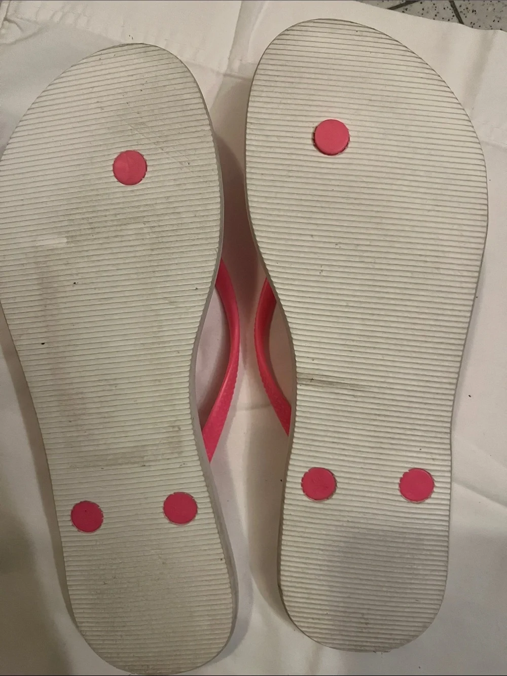 Victoria's Secret Pink Striped Flip Flops(and VS,Pink,and Hollister jammie’s)$25
